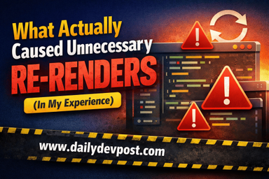 What Actually Caused Unnecessary Re-renders (In My Experience)
