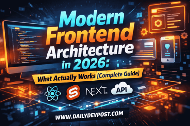 Illustration of Software Architecture, Frontend Engineering concepts for: Modern Frontend Architecture in 2026: What Actually Works [Complete Guide]