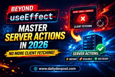 Beyond useEffect: Master Server Actions in 2026 [No More Client Fetching]