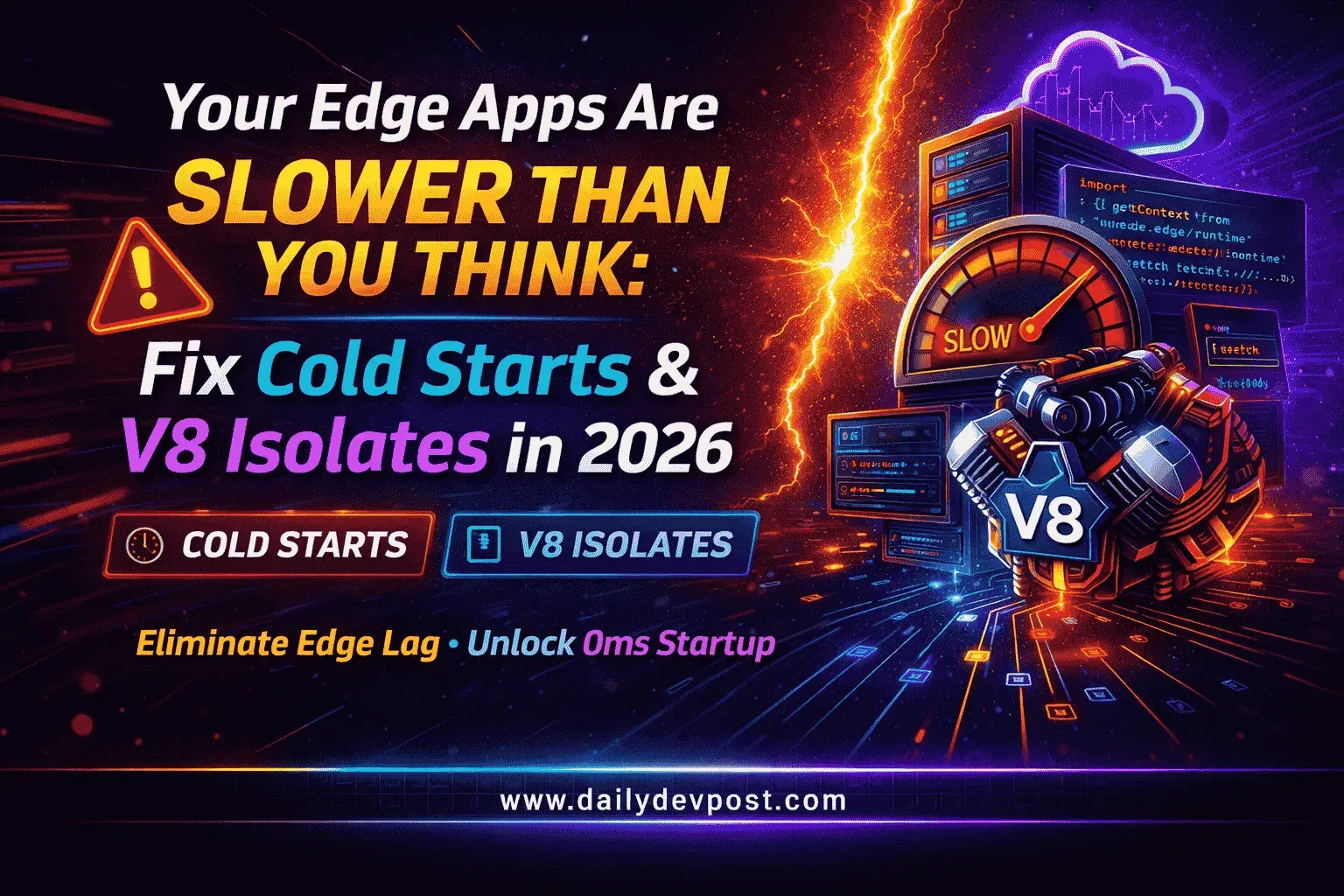 Your Edge Apps Are Slower Than You Think: Fix Cold Starts & V8 Isolates in 2026