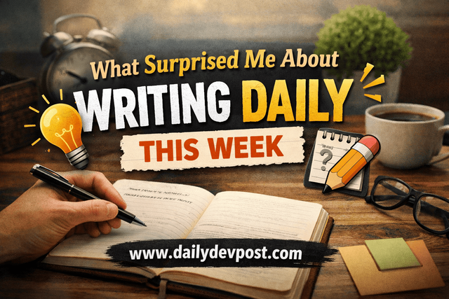 What Surprised Me About Writing Daily This Week