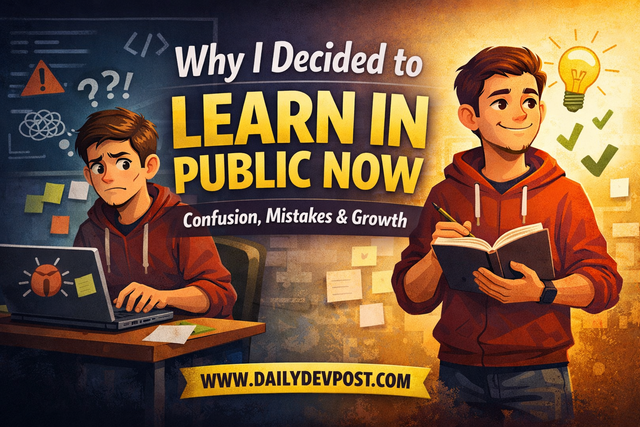 Why I Decided to Learn in Public Now (And Not Earlier)