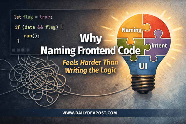 Why Naming Frontend Code Feels Harder Than Writing the Logic
