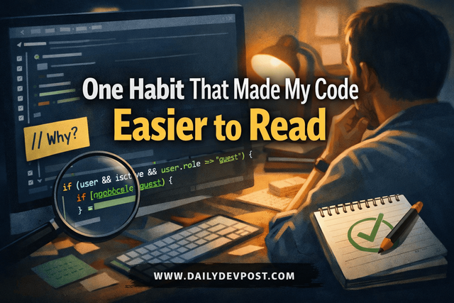 One Habit That Made My Code Easier to Read