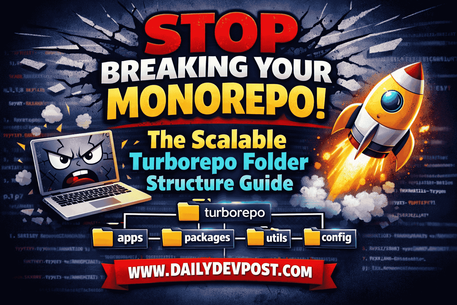 A guide on how to structure a Turborepo monorepo for scalability, showing the Three-Layer directory pattern.